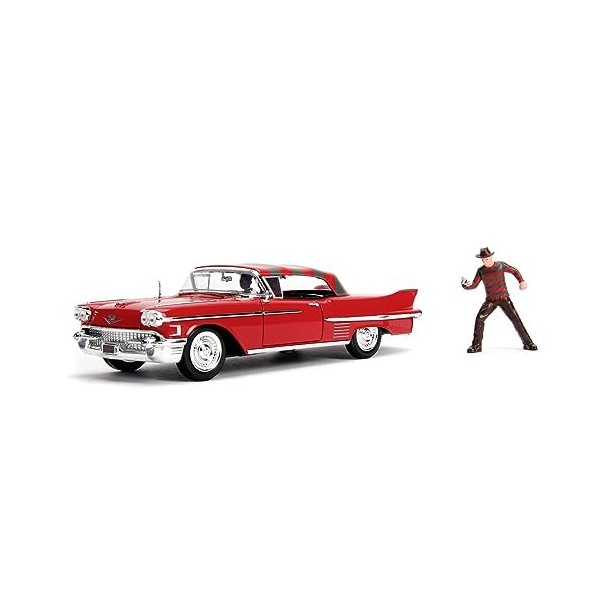 Jada Toys - Cadillac Series 62 + Freddy Krueger Figure - 1958-1/24