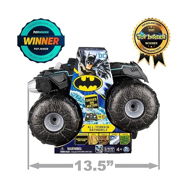 Monster Jam DC Comics Batman, véhicule télécommandé, résistant à leau, pour garçons de 4 Ans et Plus 6062331