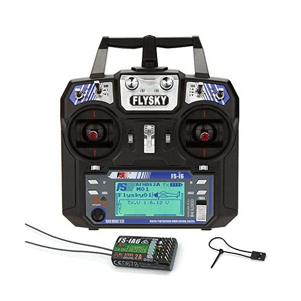 GoolRC FLYSKY FS-i6 AFHDS 2 a 2 .4GHz 6CH Radio Système Transmetteur pour Hélicoptère RC Planeur avec Récepteur FS-iA6