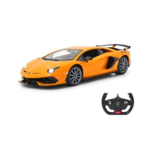 Jamara - 405170 - Lamborghini Aventador SVJ - 1:14 - Orange - 2,4 GHz - Jusquà 1 heure de conduite à environ 9 km/h, détails