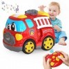 JOLLY FUN Voiture télécommandée pour garçons de 4 à 7 ans, voitures RC avec lumière et musique, jouet de cascade pour enfants