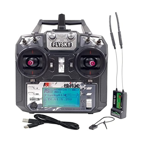 DTXMX Flysky FS-i6X Transmetteur RC 6CH 2.4GHz Radio Control System avec récepteur fs ia6b pour FPV Racing RC Drone Quadcopte