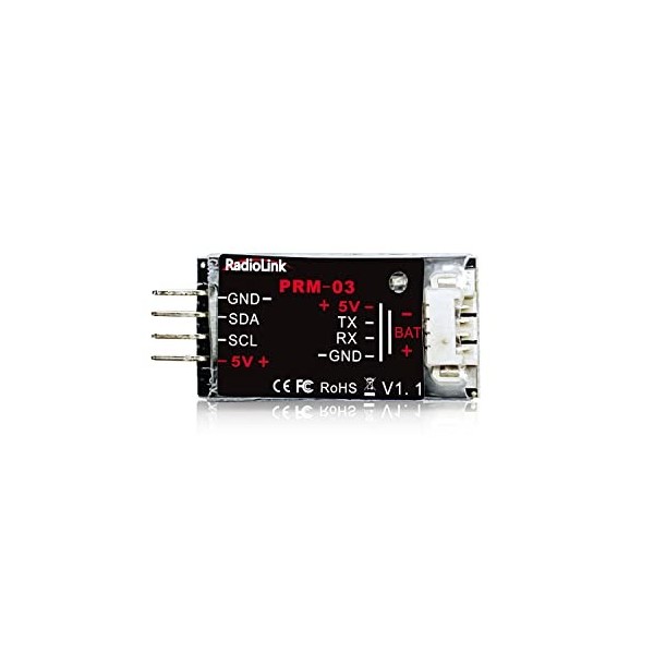 Radiolink PRM-03 Module de télémétrie dinformation OSD en temps réel pour GPS RSSI voltage 1S-12S et plus sur TX, pour AT9