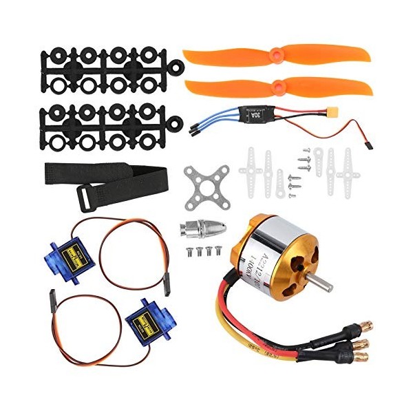 Dilwe Ensemble daile Fixe dhélicoptère, Moteur 2212 1400KV + hélice 8060 + Servo 9G + Accessoire dhélicoptère RC 30A XT60 