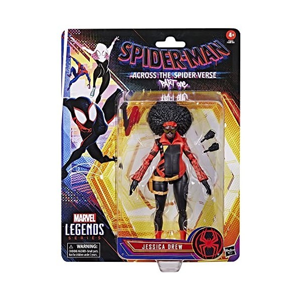 Spider-Man Marvel Legends Series, Across The Spider-Verse Partie 1 , Figurine Jessica Drew de 15 cm, 2 Accessoires