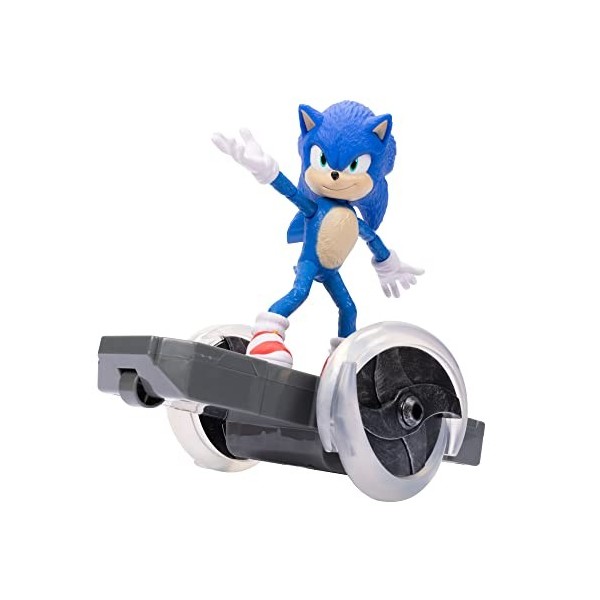 Sonic The Hedgehog- Sonic Speed RC Radiocommandé avec Commande en Forme d’Anneau