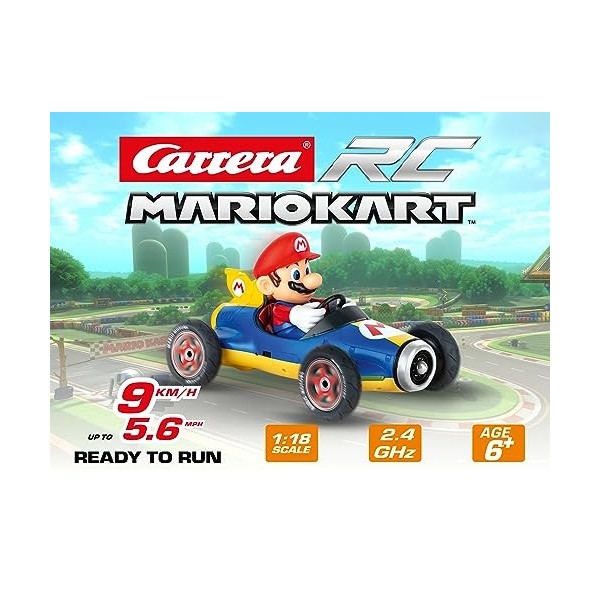 Carrera RC Mario Kart avec figurine Mario – Kart téléguidé avec son et  batterie rechargeable – Jouet pour enfants à partir de 6 ans