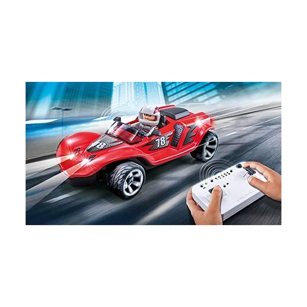 Playmobil 9090 Voiture de Course Rouge radiocommandée - - Action- Pilote télécommande