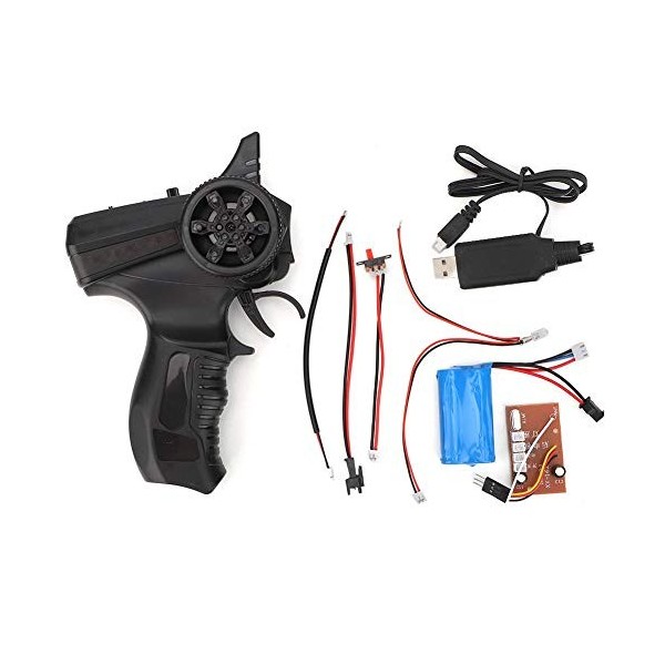 Dilwe Télécommande de Voiture RC, kit de pièces démetteur de télécommande 2.4G Compatible avec Les véhicules WPL RC avec Bat