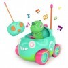 Kizeefun Voiture Télécommandée, Jouet Dinosaure à partir de 2 Ans, Lumières et Musique, Cadeau danniversaire et de Noël Parf