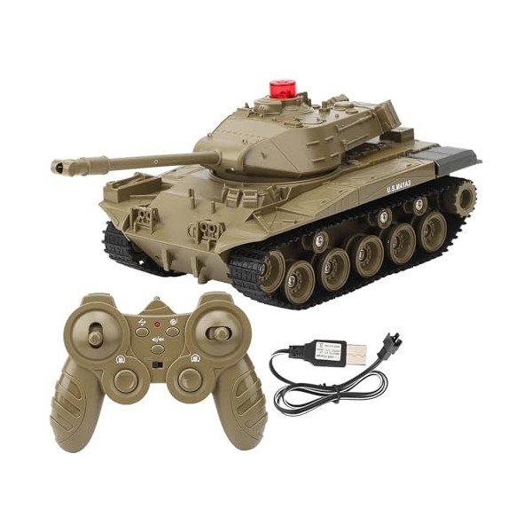 VGEBY Carro Armé télécommandé, 1/16 Modèle de véhicule Carro Armé RC Jouet Mini Carro Armé Cadeau Jouet pour Enfant Vert 