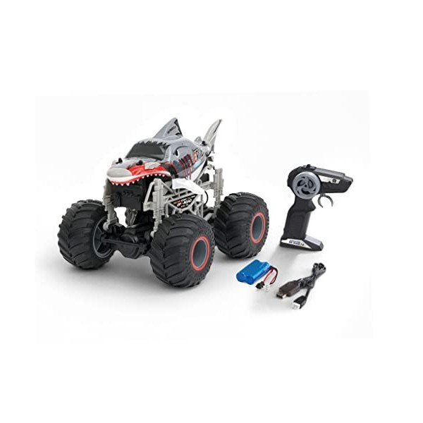 Revell Control RC Monster Truck Big Shark 2.0 I Échelle 1:16 I Aspect Requin Cool I Grands pneus Monstre I Télécommande 2,4 G