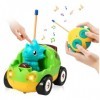 icyant Voiture Télécommandée pour Les Tout-Petits, Voiture de Course téléguidée avec Musique Et Lumières, La première Voiture