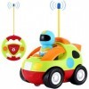 OCDAY Voiture Télécommandée Enfant, RC Voiture Radiocommandee, Petite Voiture avec Musique, Jouet Cadeau pour 3-6 Ans Enfant 