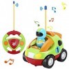 OCDAY Voiture Télécommandée Enfant, RC Voiture Radiocommandee, Petite Voiture avec Musique, Jouet Cadeau pour 3-6 Ans Enfant 