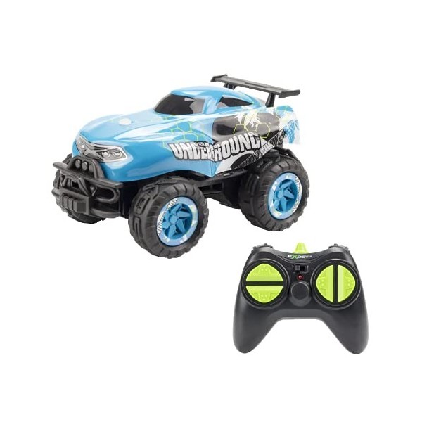 Exost Voiture Télécommandée X-Beast 2,4Ghz 13cm-Pneus Tout Terrain-Jouet pour Enfant-Dès 5 Ans, 20612, Mini Truck Bleu