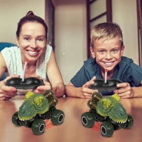 Sweetone Dinosaure Voiture Télécommandée, Jouet Voiture Enfant pour Garçon 3 4 5 6 7 8 Ans, Voiture Télécommandée Enfant avec