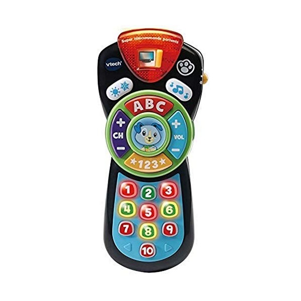 VTECH- Super TELECOMMANDE PARLANTE Baby Jouet Premier Age, 80-606275, Multicolore - Version FR