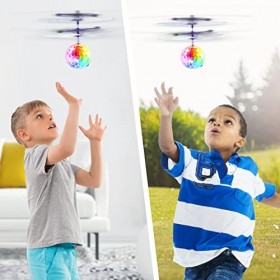 Zero-G Roadster Boule Volante, Jouet Enfant Helicopter Telecommandé Mini RC Drone Avion avec Lumière LED, Idée Cadeau Noel An