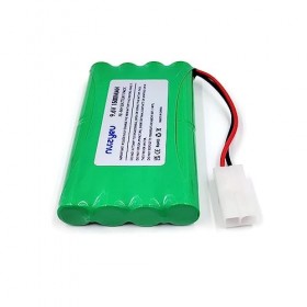 Nvizyeu 9,6v Batterie, 1500mAh Nimh Batterie Pack, Batterie Rechargeable AA, Tamiya Standard Plug, pour véhicule télécommandé