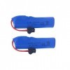 ZYGY 2PCS 3.7V 1200mah Batterie au Lithium pour Voiture Télécommandée DE42 DE45 DE58 DE49 DE57 DE70 1:14 véhicule Tout-Terrai