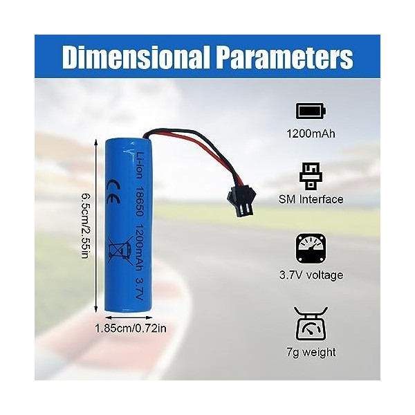 Batterie Lithium 3.7V 1000mAh - Lot De 2 Avec Chargeur USB - Pour Voitures RC, Robots, Bateaux Et Modélisme
