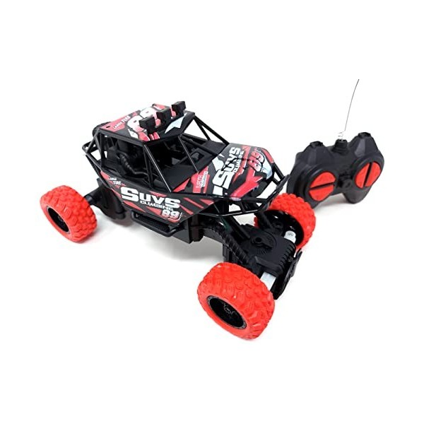 Brigamo Voiture télécommandée Monster truck SUV Crawler avec télécommande rouge 