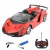 NAVESO Voiture télécommandée, voiture RC avec phare LED, 1:18, voiture miniature télécommandée, voiture rechargeable pour enf