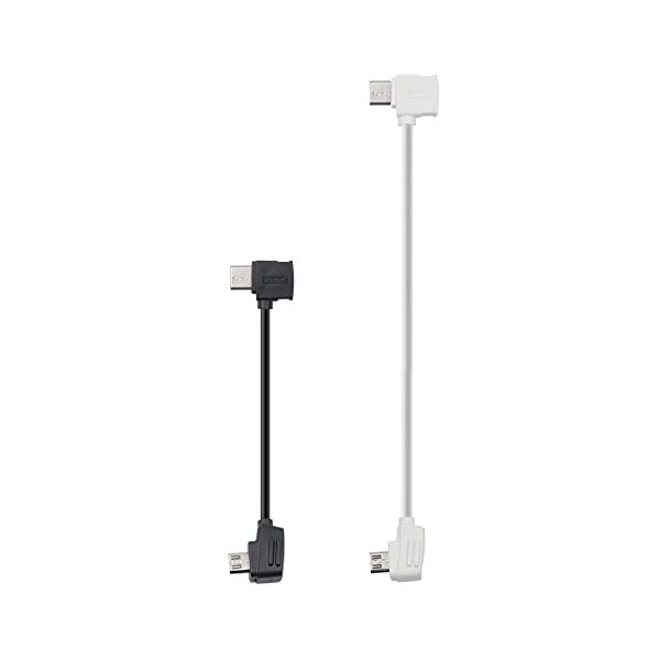 i-LEFANTE Câble USB Micro USB vers type C pour télécommande DJI Mini SE/Mavic Mini/Air/Spark/Mavic 2 30 cm et 10 cm 