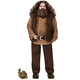 Harry Potter poupée articulée Rubeus Hagrid avec chemise, gilet, ceinture et accessoire dragon, à collectionner, jouet pour e