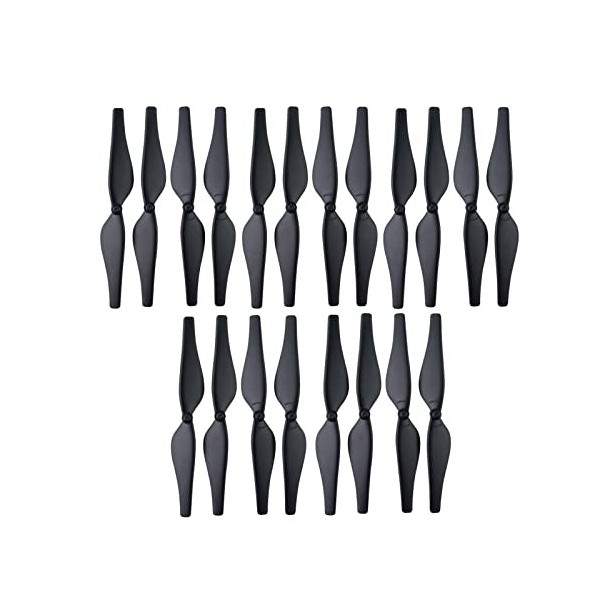 ZYGY 20PCS Hélices pour Drone DJI Tello Hélicoptère Télécommandé Lame de Drone Pièces de Rechange Noir 