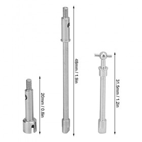Shanrya Ensemble darbre dentraînement RC, Ensemble darbre dentraînement en Acier Inoxydable RC pour Voitures 1/24 Rc pour