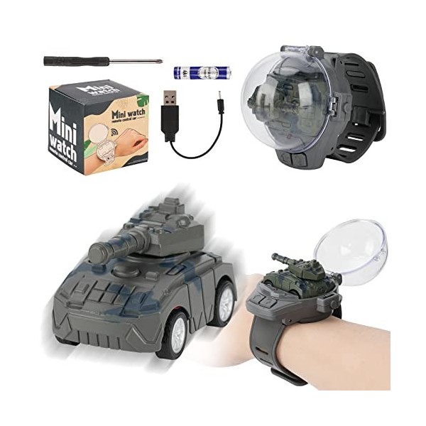 Aytop Mini Montre Télécommande Voiture Jouets, Charge USB Dessin Animé RC Petite Voiture Électrique Poignet Voiture De Course