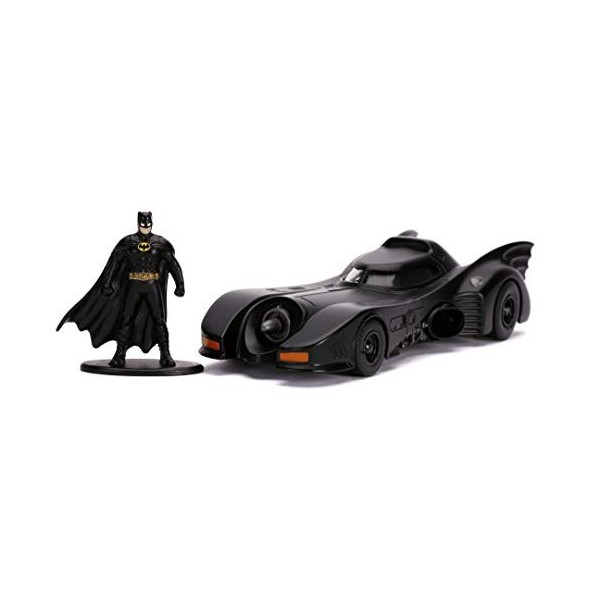 Jada Toys 253213003 1989 Batmobile, véhicule Miniature très détaillé à léchelle 1:32, avec Figurine Batman, Portes ouvrables