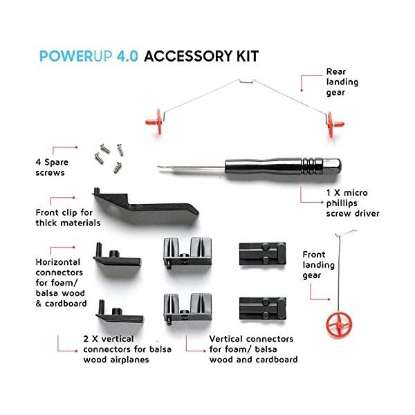 POWERUP Kit daccessoires 4.0 - Comprend un train datterrissage pour le décollage et latterrissage, connecteur universel po