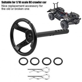 Dilwe Volant de Voiture RC, Volant Universel Accessoire de Simulation pour 1/10 RC Crawler Voiture