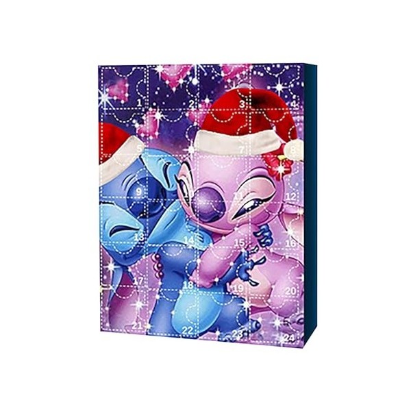 Calendrier de lAvent de Noël 2023 Compte à rebours de Noël Figurine dessin animé Calendrier cadeau 2023 24 pièces figurines 