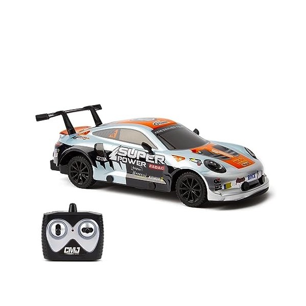 CMJ RC CARS Road Rebel Green Machine Voiture de course télécommandée à grande vitesse à léchelle 1:24, un plaisir passionnan