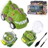 colmanda Dinosaure Jouet Voiture Montre, 2,4 GHz Mini Telecommandé Enfant Rechargeable par USB, Telecommande Montre Voiture, 