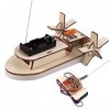 Harvey Kit de bateau à voile en bois, modèle de bateau à monter soi-même avec télécommande, jouet éducatif pour enfants