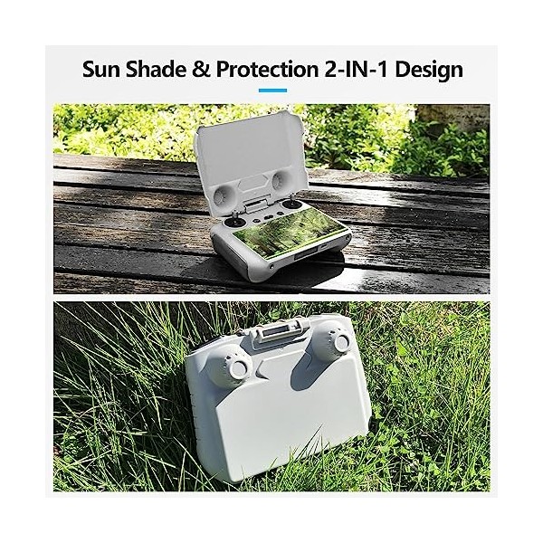 FPVtosky 2 en 1 DJI RC Pare-soleil & RC Coque de protection Mini 3 Pro Sun Shade Screen Protector pour DJI Mini 3/ Mini 3 Pro