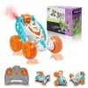 iBlivers Voiture Cascadeuse Télécommandée pour Enfants, Voiture RC avec Rotation à 360°Flips Monster Truck Véhicule Jouet ave