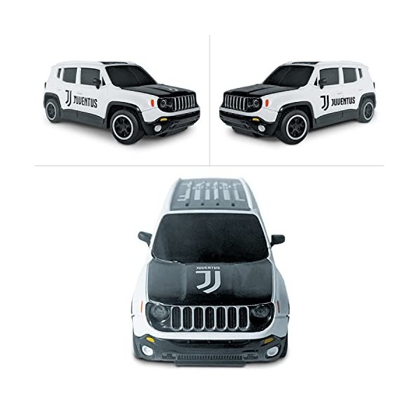 MONDO Motors, Jeep Renegade Juventus, modèle à léchelle 1:24, Vitesse jusquà 8 km/h, Voiture Jouet pour Enfants - 63555