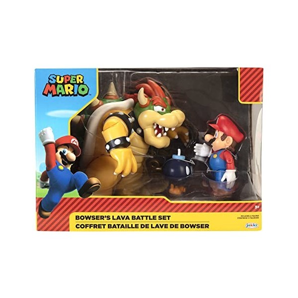Jakks Pacific Figurine Bowser vs Mario, A2102777, Multicolore