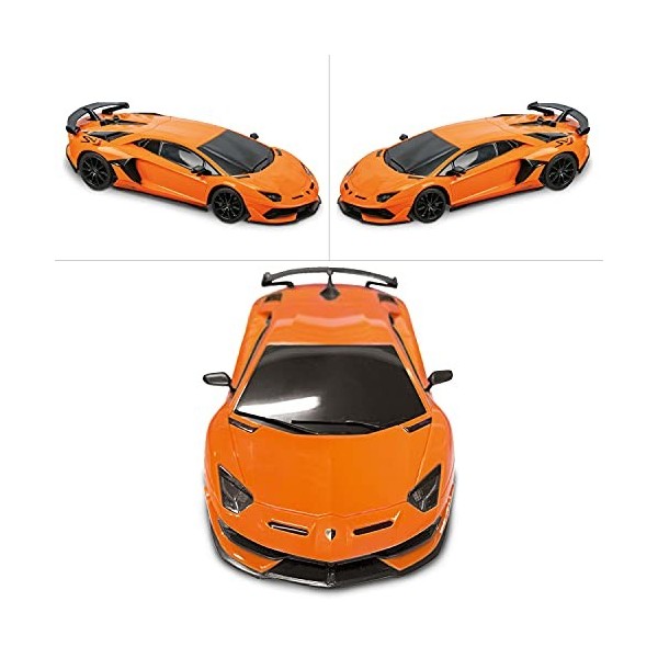 MONDO Motors, Lamborghini SVJ, modèle à l’échelle 1:24, jusquà 8 km/h de Vitesse, Jouet pour Enfants 63635