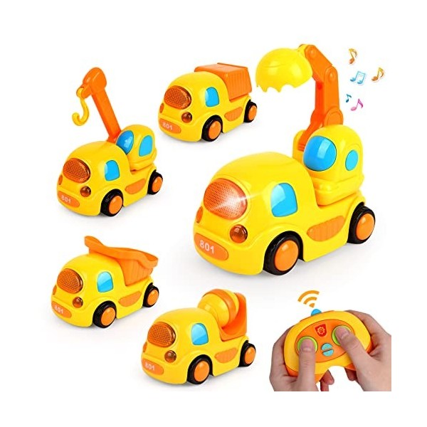 Jouet Voiture Dinosaure Enfant 4 En 1 Avec LED Clignotantes - 4 Petites Voitures - Cadeau 3 Ans Et Plus - Compatible Circuit