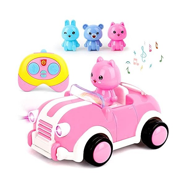 Boderam Télécommande Voiture Toy Cartoon Radio télécommande télécommande RC Voiture avec Musique, lumières et Cadeaux danima