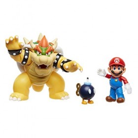 Jakks Pacific Figurine Bowser vs Mario, A2102777, Multicolore