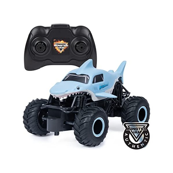 Monster Jam - 6044952 - Jouet enfant - RC Megalodon - Véhicule échelle 1:24 - Voiture radiocommandée