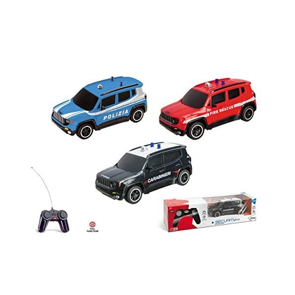 MONDO Motors- Jeep Renegade Security - Voiture radiocommandée - 3 Couleurs Assorties - Echelle 1:24-63564